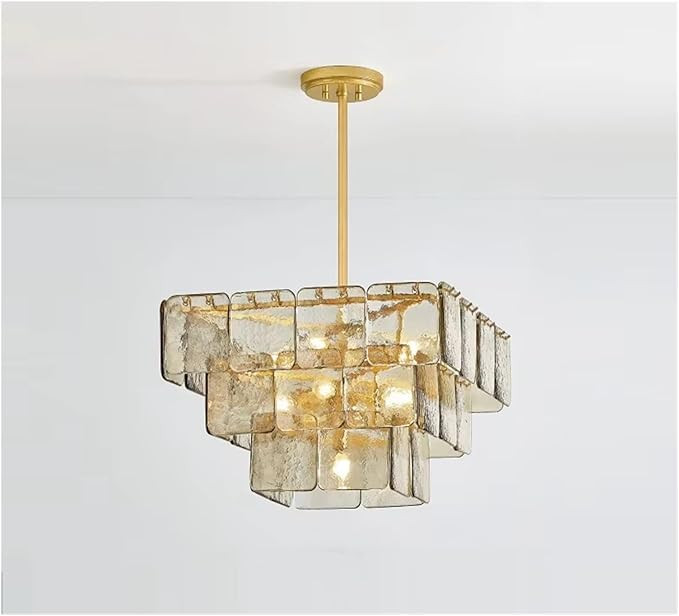 Transparent Glass Classical Pendant Light High Ceiling Home Decoration LED, LED Chandelier | Amazon (US)
