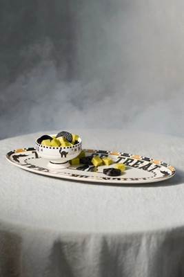 The Bistro Tile Stoneware Serving Platter: Halloween Edition | Anthropologie (US)