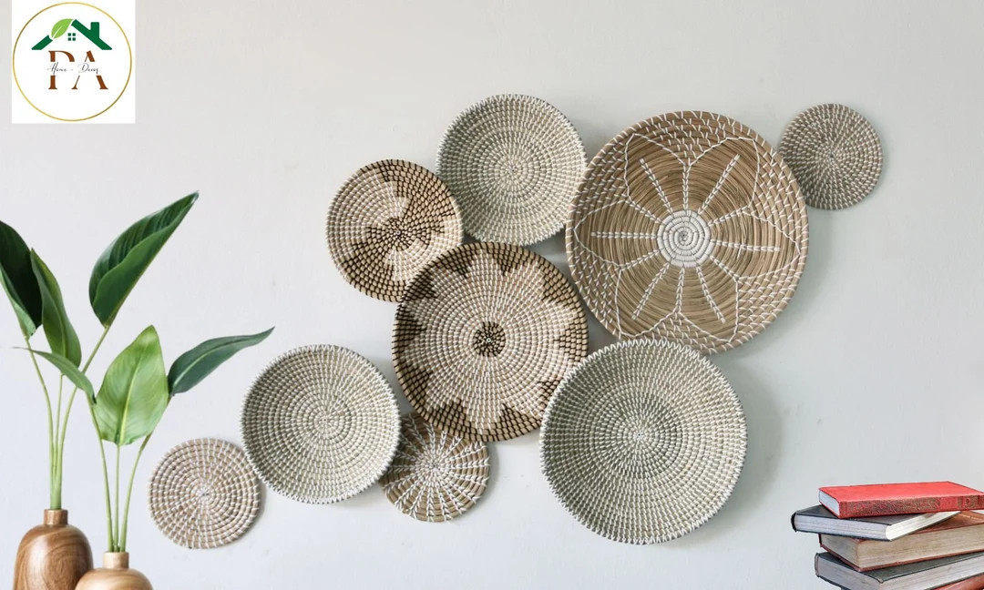 Set of 9 Basket Wall Decor Boho Wall Decor Bohemian Wall - Etsy | Etsy (US)