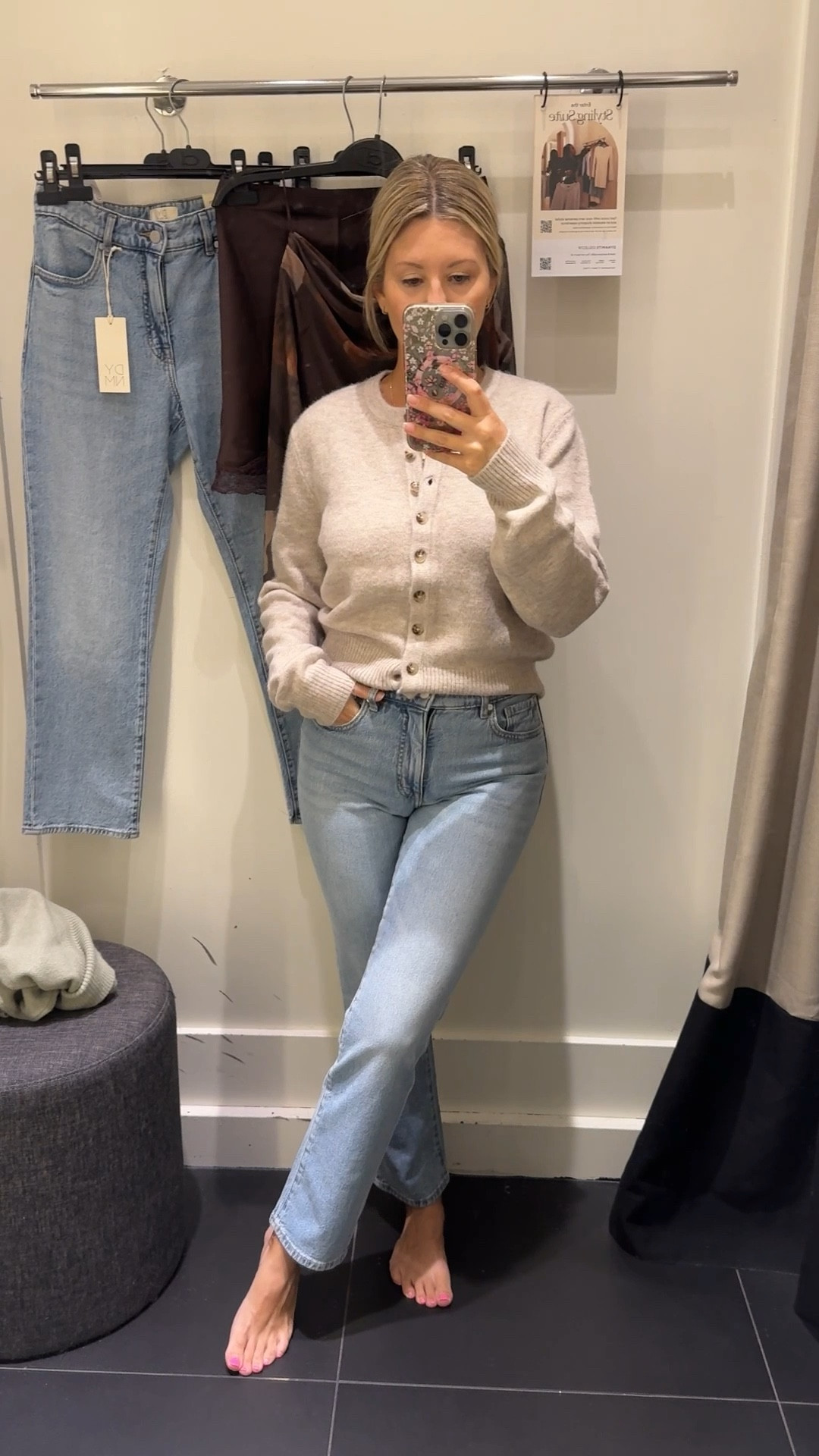 Trying on a waist-length cardigan with straight leg jeans 🤍

I’m wearing a size small in the cardigan — true to size with an easy, comfortable fit.
The straight leg jeans are a size 26, true to size, in the regular length.

For reference, I’m 5’3”. I did order the short length as well, but personally found it too short, even though short is typically recommended for 5’3” and under. I prefer the regular length for a better full-length fit.

everyday outfits
casual outfits women
neutral outfits
comfortable everyday outfits
fall outfits women
waist length cardigan
cropped cardigan outfit
cardigan outfit women
straight leg jeans
straight leg jeans women
high waisted jeans women
everyday denim
jeans outfit women
petite outfit ideas
petite friendly jeans
classic casual outfits
winter outfit
date night outfit 
Valentine’s Day outfit 

#LTKjeans #LTKcanada #LTKwinter