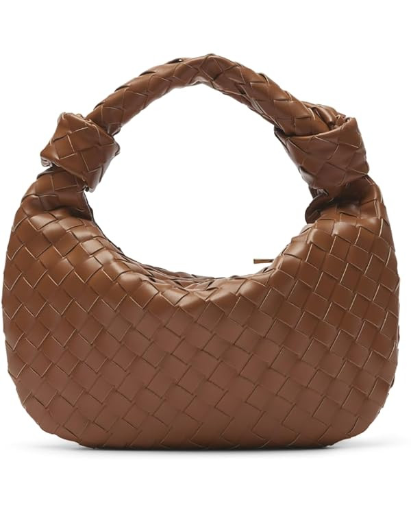 Woven Handbags for Women, Hobo Bags for Women, Fashion Knotted Small Top Handle Purse Clutch, Sof... | Amazon (US)
