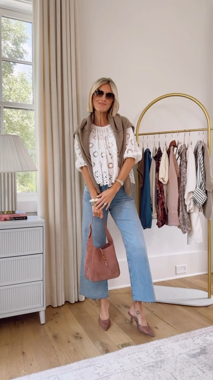 Draping a sweater over your shoulders is such a cute way to elevate your outfit 💕 wearing XS/26.

Loverly Grey, wide leg denim, wide leg jeans, fall fashion, fall outfit ideas 

#LTKSeasonal #LTKStyleTip #LTKTravel