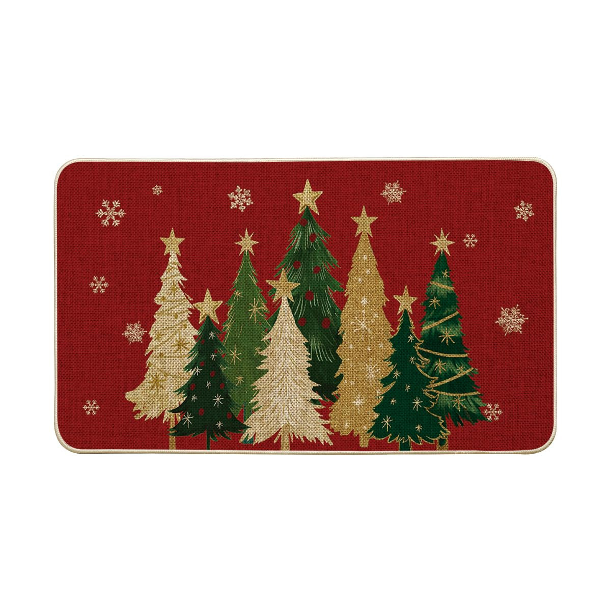 Artoid Mode Red Snowflakes Xmas Trees Christmas Doormat, Winter Low-Profile Switch Rug Home Decor... | Amazon (US)