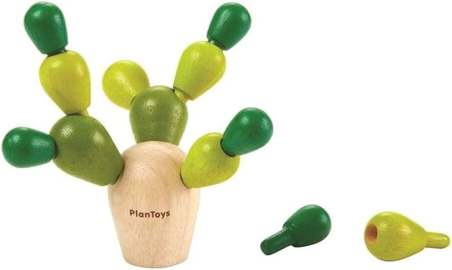 PlanToys Wooden Mini Balancing Cactus Travel Size (4130) | Sustainably Made from Rubberwood and N... | Amazon (US)