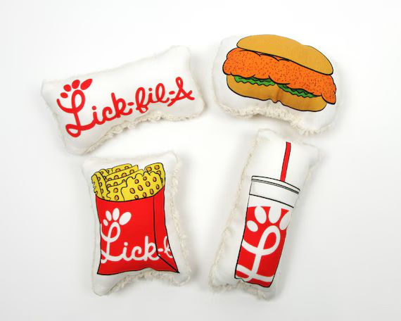 Lick-Fil-A dog toys Dog Toy Bundle  Burger dog toys  Burger | Etsy | Etsy (US)