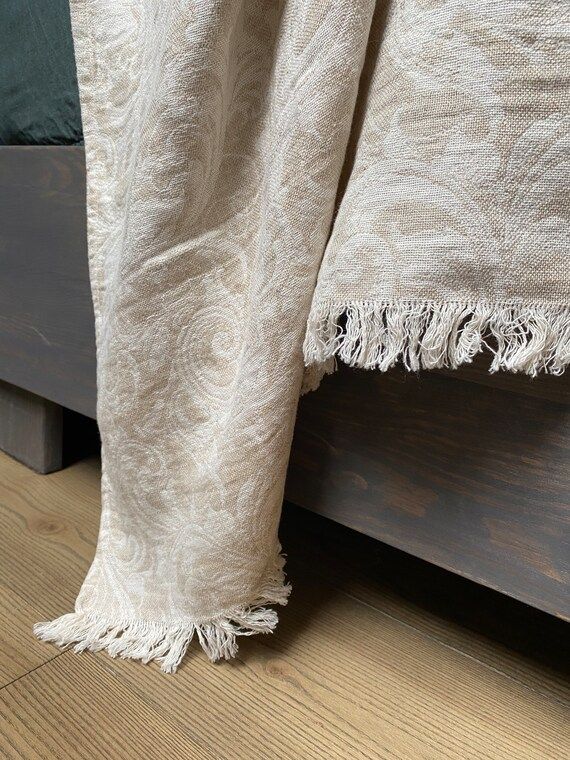 Damask Linen Blanket Linen Cover Linen Throw Blanket Scarf - Etsy | Etsy (US)