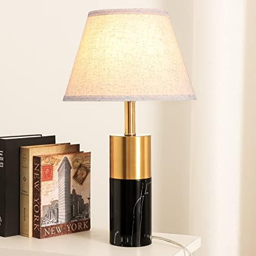 Ganiude 21.4" High Nightstand Dimmable Table Lamp, Touch Control Contemporary Lamp with Dual USB ... | Amazon (US)