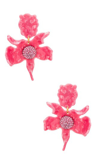 Crystal Lily Earrings in Rose | Revolve Clothing (Global)