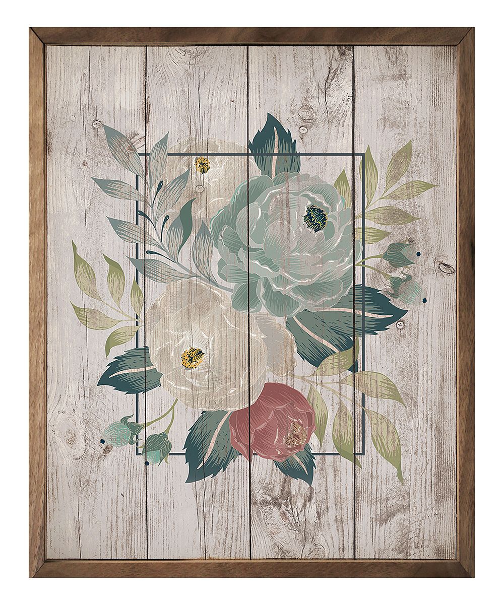 Kendrick Home Framed Wall Art - Brown & Green Floral Wall Art | Zulily