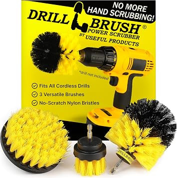 Drillbrush Drill Brush Attachment Set for Bathroom Cleaning – Power Scrubber Brush Kit for Tub,... | Amazon (US)