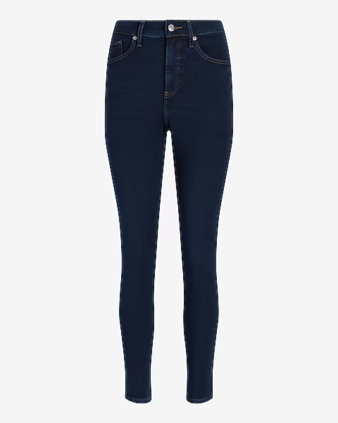 High Waisted Dark Wash Skinny Jeans | Express