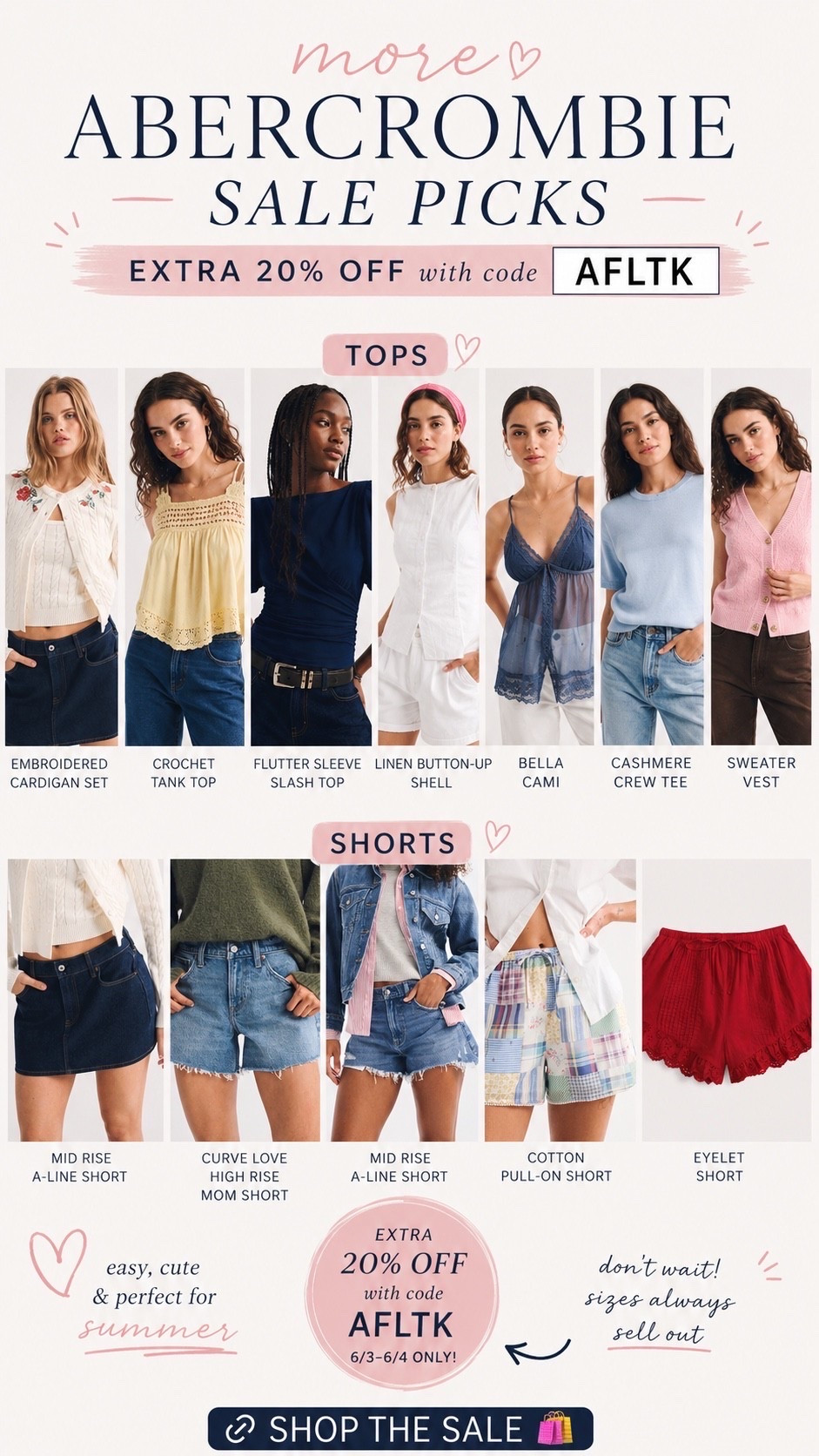 🚨 ABERCROMBIE SALE ALERT 🚨

Extra 20% OFF almost everything

✨ Use Code: AFLTK

🛍️ June 3–4 Only

Tap here to shop my favorites before sizes sell out!

#LTKSaleAlert