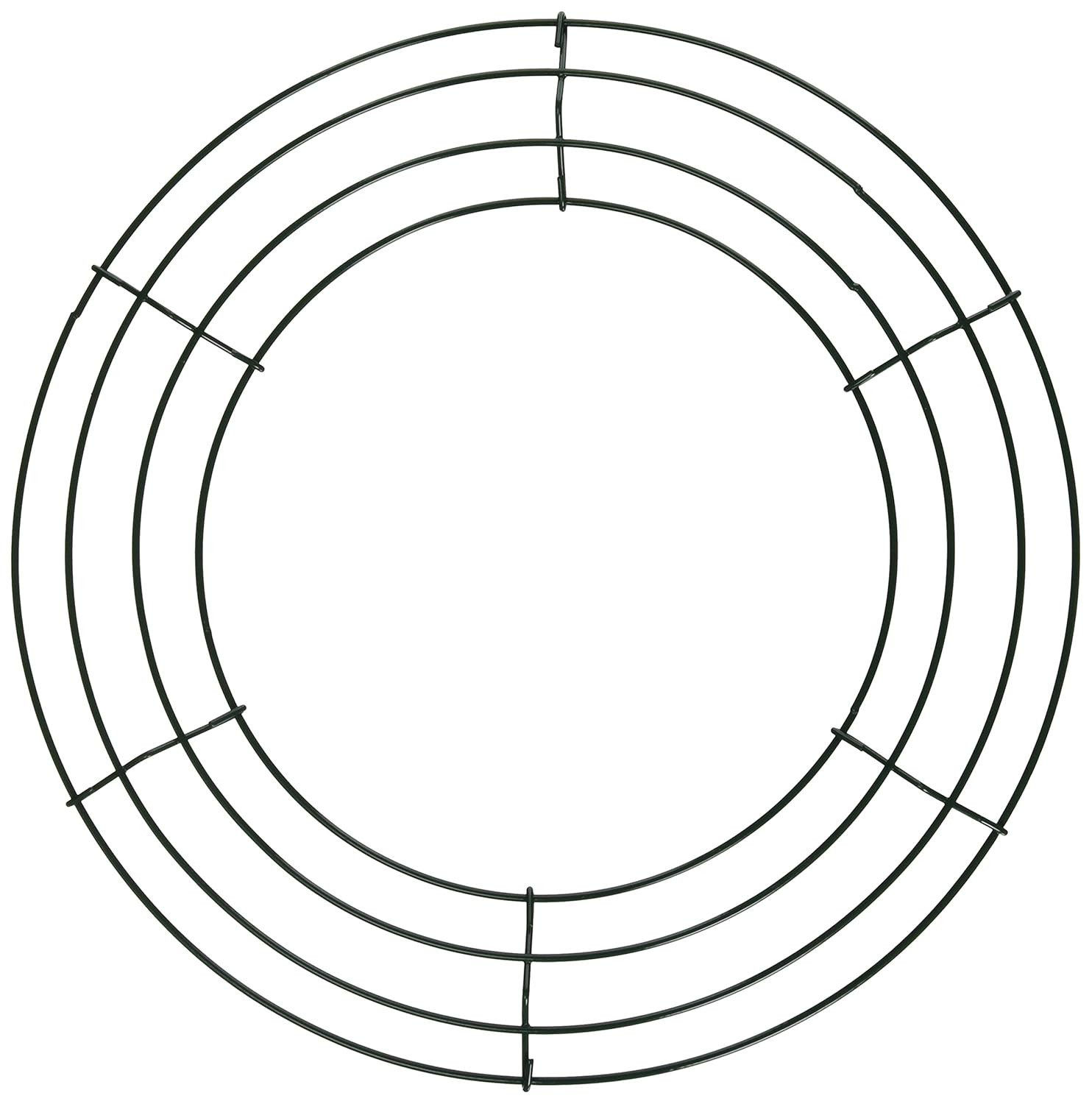 Darice 12" Metal Floral Wreath, Green | Amazon (US)