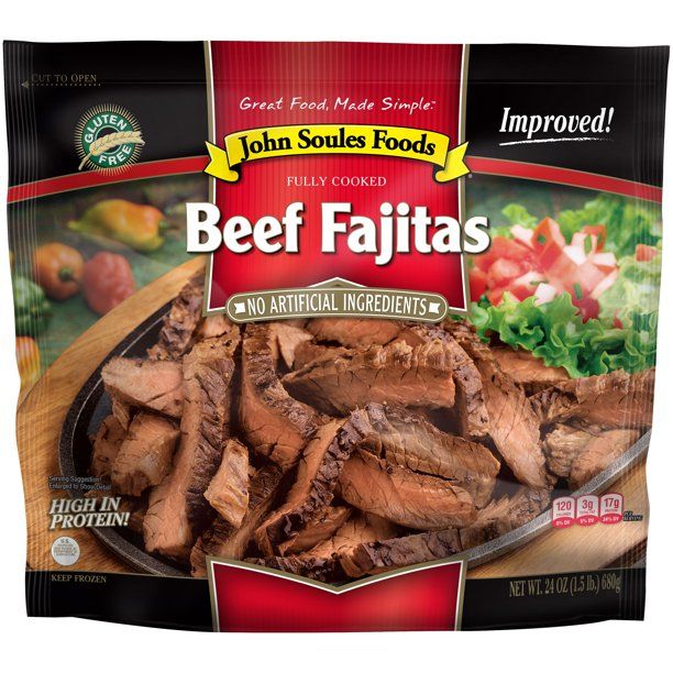 John Soules Foods Beef Fajitas, 24oz (Frozen) - Walmart.com | Walmart (US)
