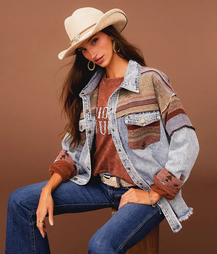 Pieced Denim Jacket | Buckle