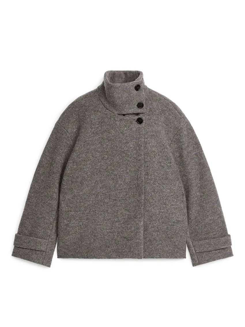 Bouclé Wool Short Coat | ARKET (US&UK)