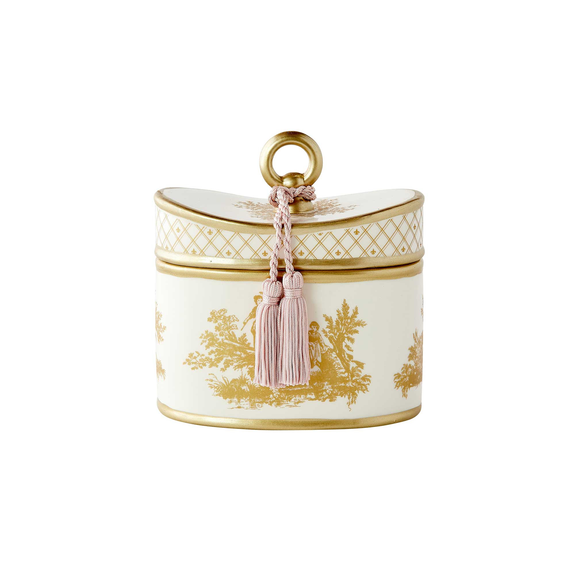 L'Ambre Classic Toile Ceramic Two-Wick Candle | Caitlin Wilson Design