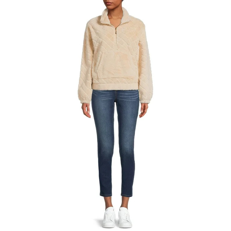 No Boundaries Junior's Quilted Plush Pullover, Midweight - Walmart.com | Walmart (US)