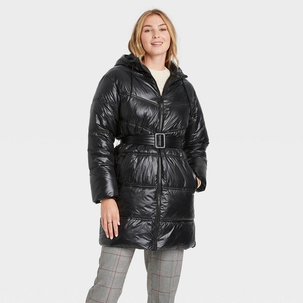 Women's Puffer Jacket - A New Day Black XS | Target
