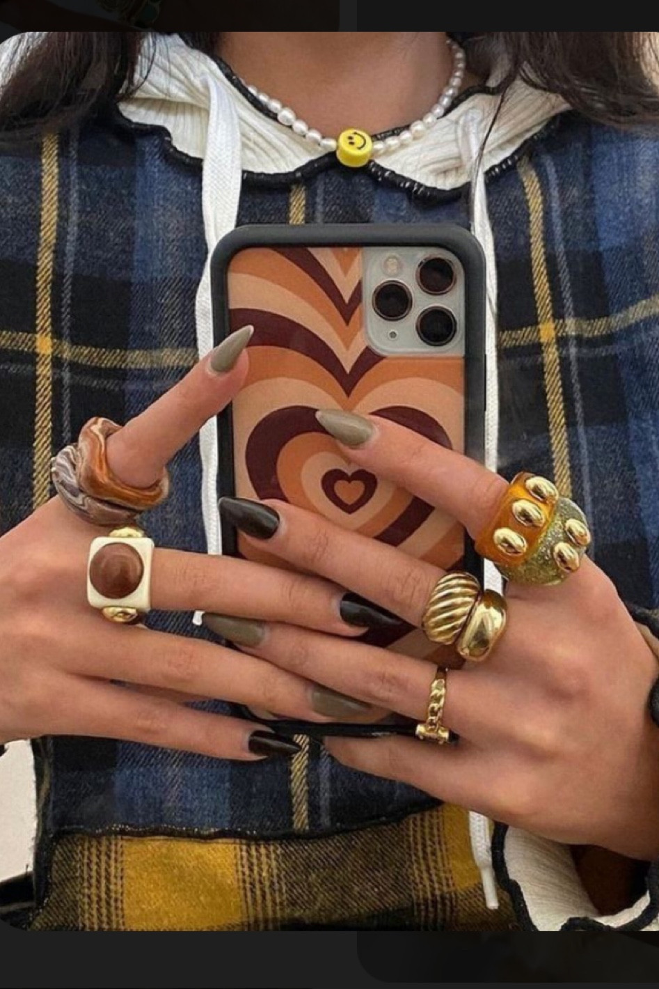 Plaid hoodie and gold, grey and colorful jewelry! So cute!!

#LTKunder50 #LTKstyletip #LTKGiftGuide