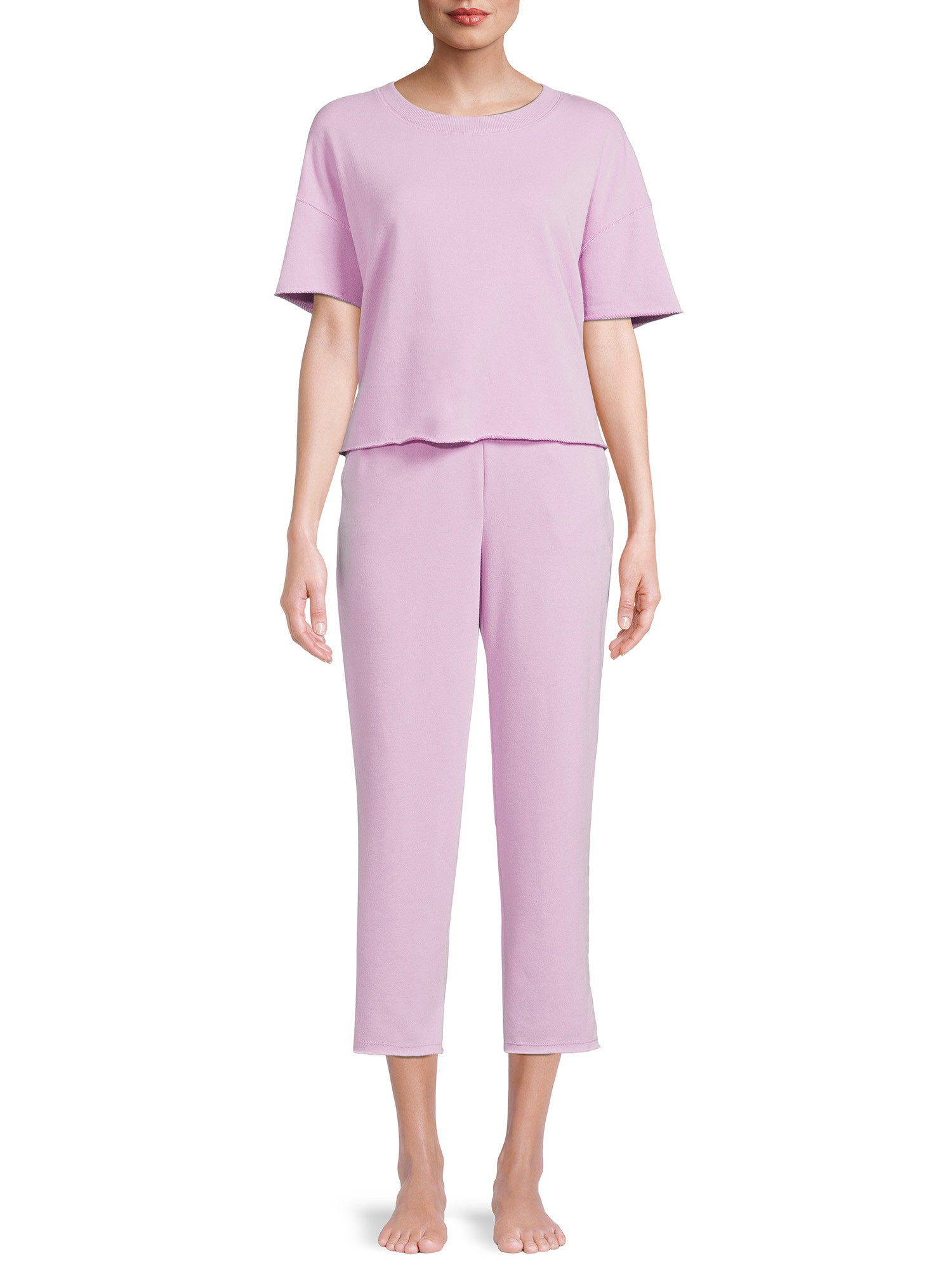 Secret Treasures Women's and Women's Plus Sleep Top and Pants, 2-Piece | Walmart (US)