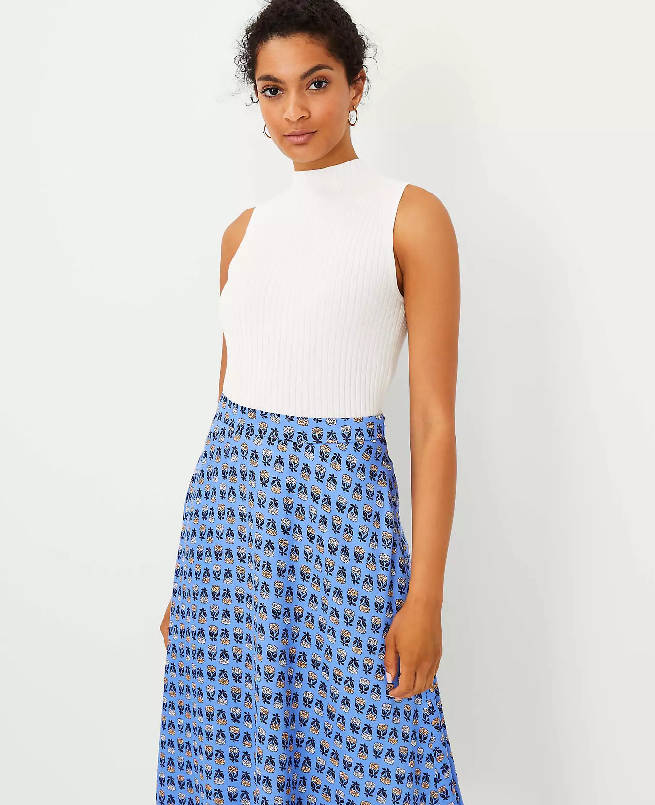 Ribbed Mock Neck Sweater Shell | Ann Taylor (US)