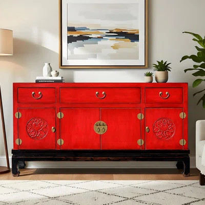 New Chinese-style solid wood painted sideboard | Wayfair North America