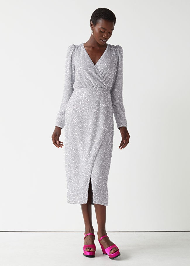 Fitted Wrap Midi Dress | & Other Stories US