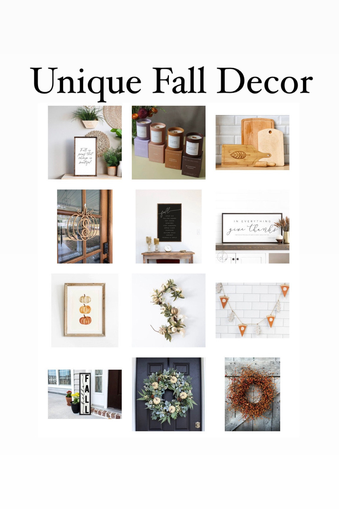 Unique fall decor 

#LTKhome #LTKSeasonal #LTKHoliday