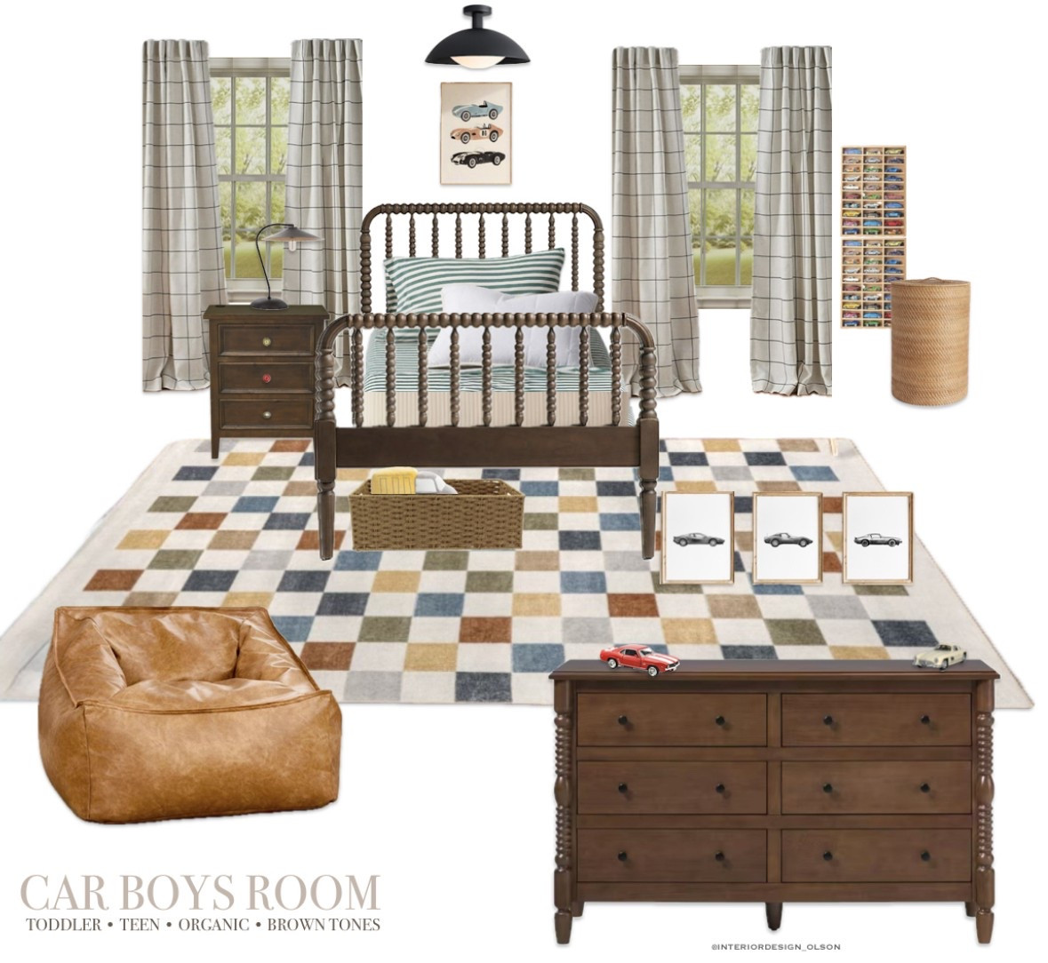 Little Boys’ Car Room That Grows With Him 🚗 | Timeless Design + Rug Styling Tips
Designed to last from toddler to teen, this car-inspired boys’ room blends rich brown tones, organic textures, and smart storage. Two different rug options completely change the vibe—one playful, one polished!
🧒 Room that grows with your boy
🛏️ Warm wood furniture + classic details
🚘 Car decor that feels cool, not kitschy
🎨 Swap the rug, shift the mood

Shop both rug looks + every piece from this timeless boys’ room!
#LTKkids #boysroomdecor #carroom #roomthatgrowswiththem #toddlerroomideas #organicboysroom #neutralboysroom #boysroominspo #interiordesignolson #kidsroommakeover #playfulandpractical #ltkhome
