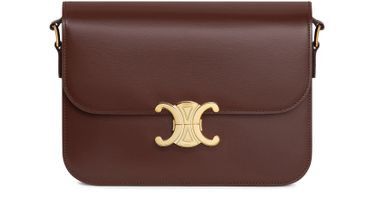 Medium Triomphe bag in shiny calfskin | 24S US