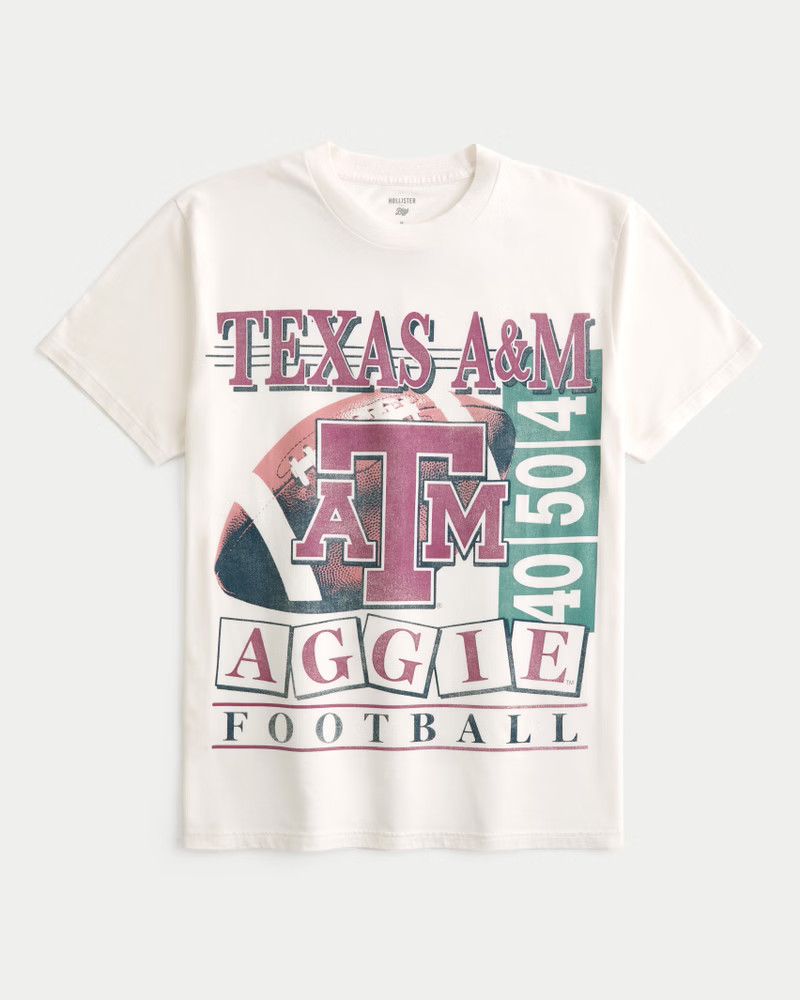 Men's Relaxed Texas A&M Aggies Football Graphic Tee | Men's Tops | HollisterCo.com | Hollister (US)