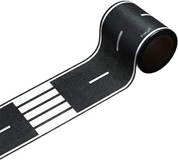 Piokio 33' x 2.4" Black Road Track Tape, Car Tracks are Great for Kids Birthday Party, Racing Par... | Amazon (US)