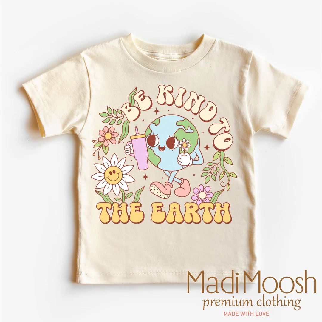 Be Kind to the Earth Toddler Shirt Earth Day Shirt Save the Planet Natural Toddler Tee - Etsy | Etsy (US)