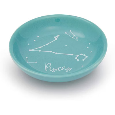Zodaca Pisces Jewelry Tray, Ceramic Zodiac Sign Trinket Dish (3.5 Inches) | Target