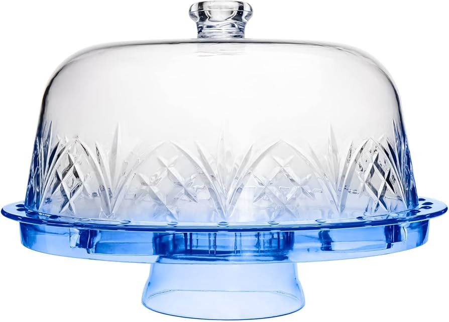 Godinger Cake Stand and Serving Plate Platter with Dome Cover, 6 in 1 Multi-Purpose Use, Shatterp... | Amazon (US)