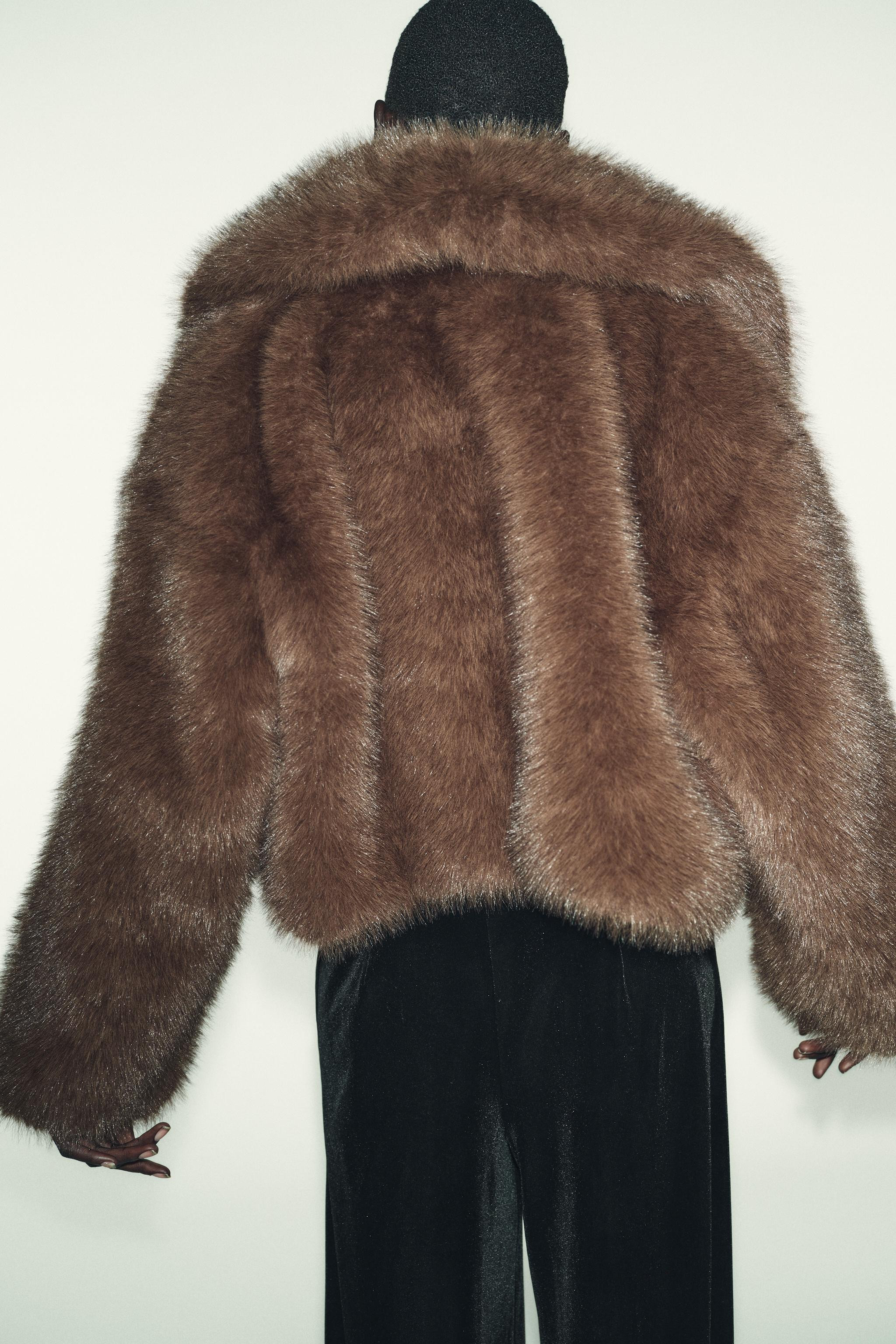SHORT FAUX FUR COAT | Zara US