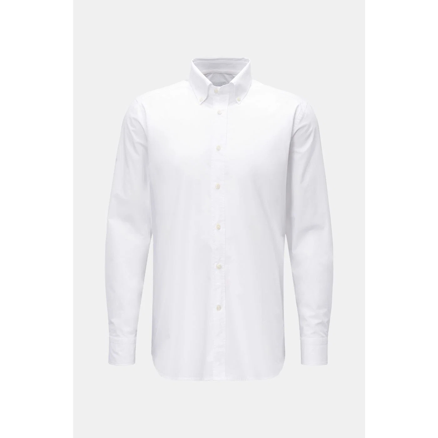 Casual Hemd Button-Down-Kragen weiß | BRAUN-Hamburg DE