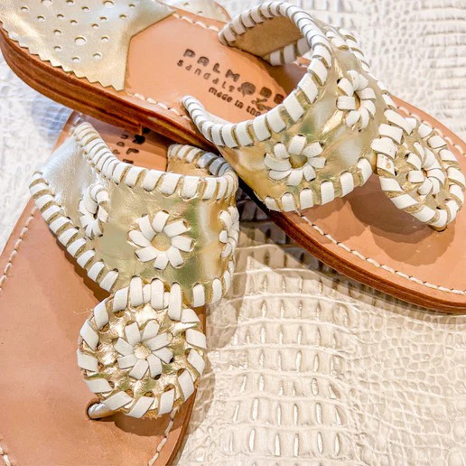 PB Platinum / White | Palm Beach Sandals
