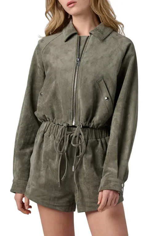 BLANKNYC Faux Suede Jacket in Desert Sage at Nordstrom, Size Small | Nordstrom