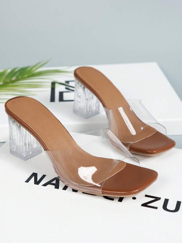 Sandales Fête & Vacances Saison , Classique Élégant Pour Femme À Talon Haut Avec Cristal Talo... | SHEIN