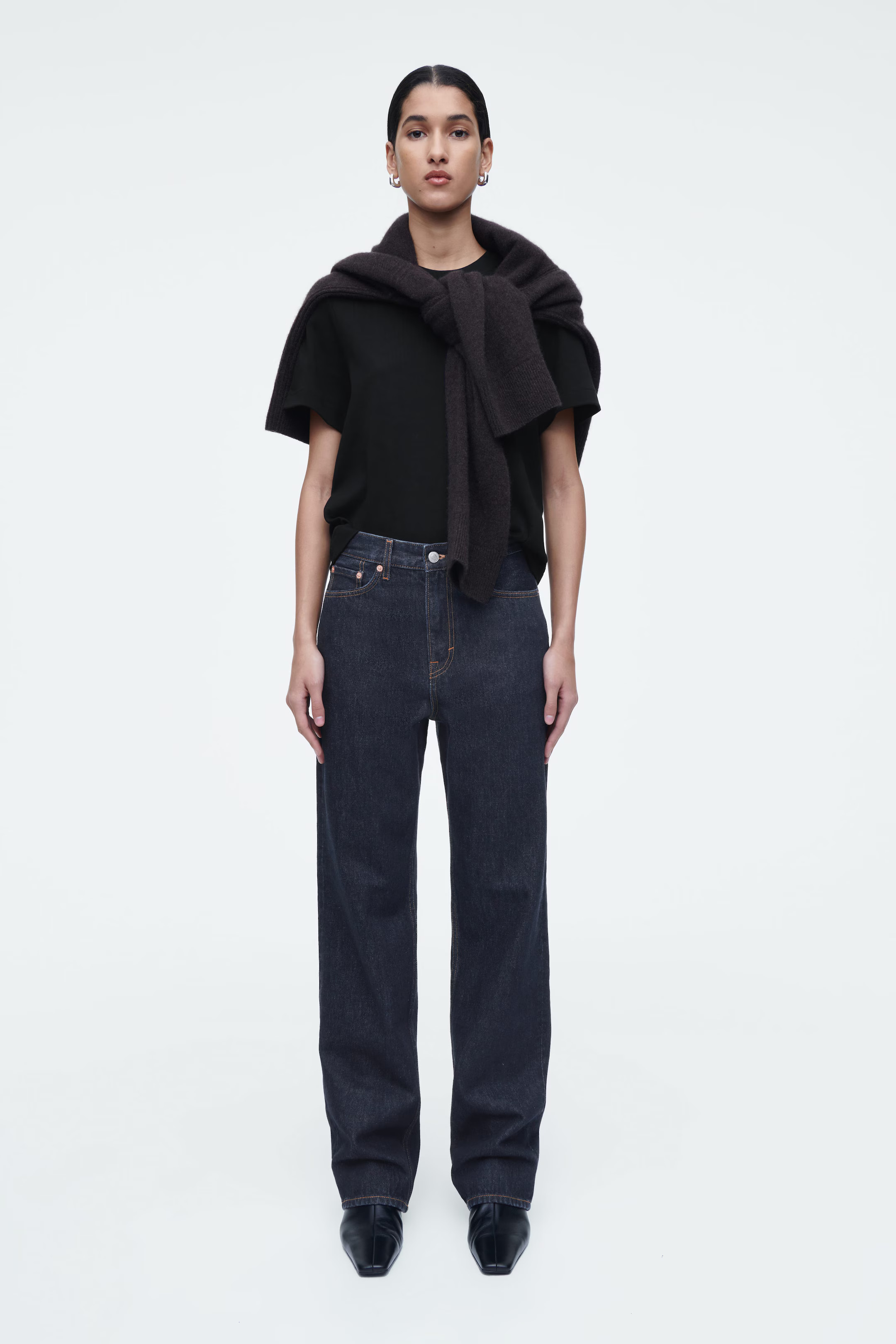 COLUMN STRAIGHT-LEG JEANS - DARK BLUE | COS | COS UK
