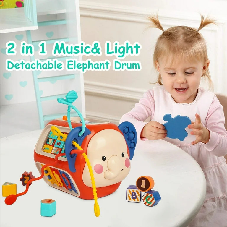 iYofe Kids Baby Activity Cube with Music, 20 in 1 Baby Toys for 1 2 Year old Girls Boy Gifts, Mon... | Walmart (US)