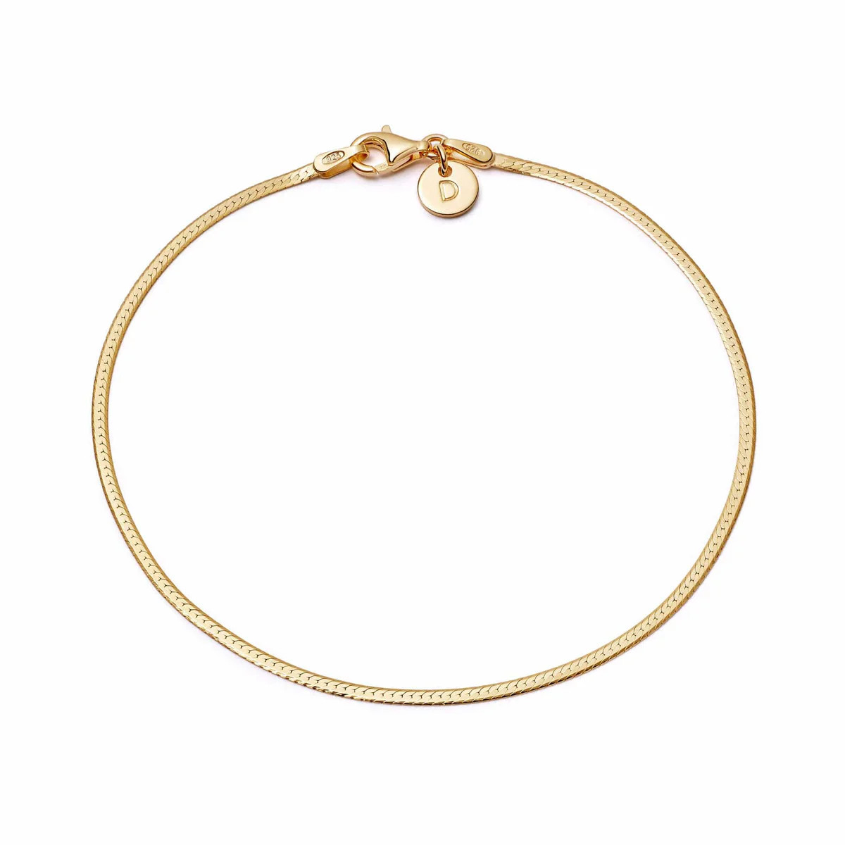 Fine Snake Chain Bracelet 18ct Gold Plate | Daisy London Jewellery