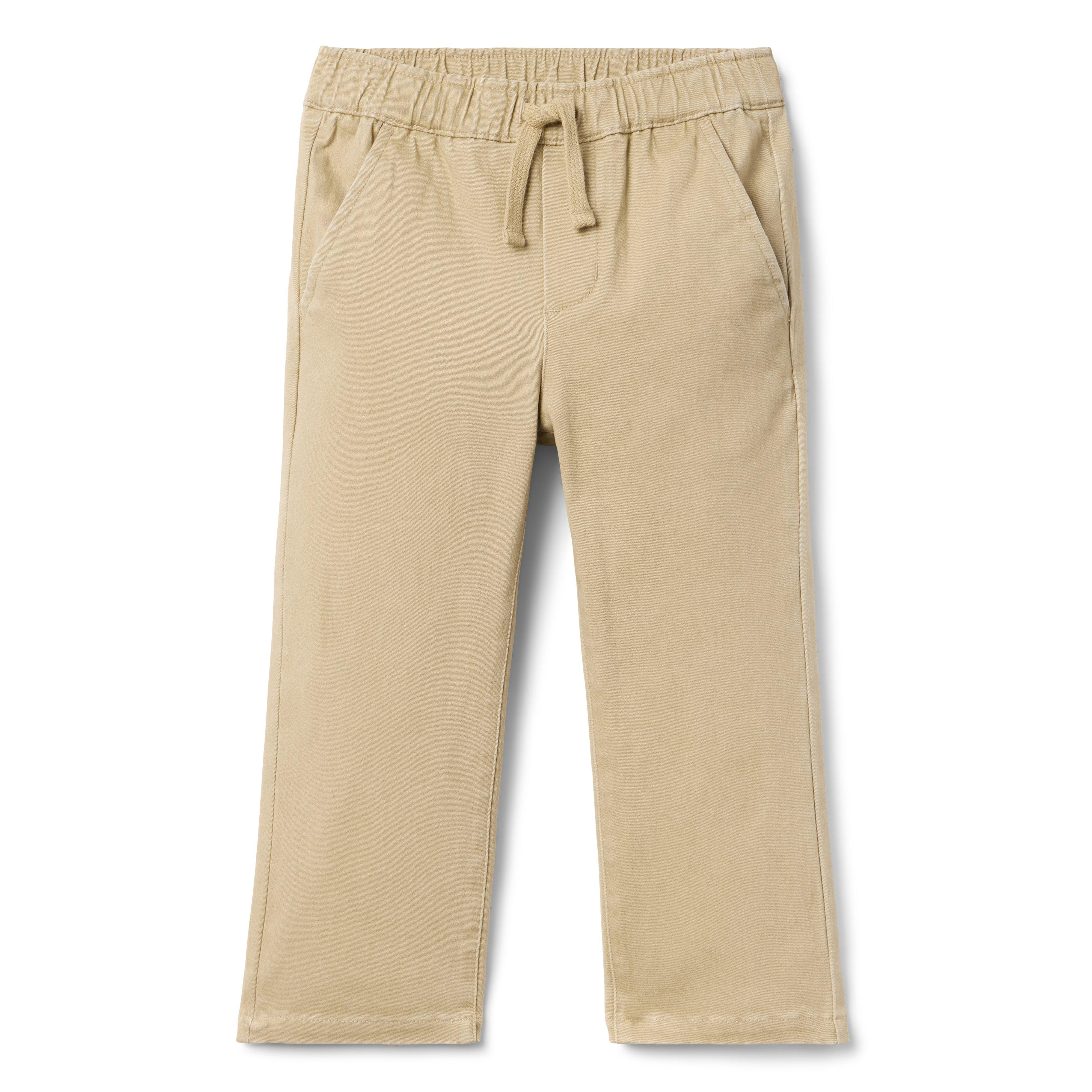 Janie and Jack | The Twill Pull-On Pant - Khaki / 14 | Janie and Jack