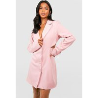 Womens Petite Rhinestone Trim Cut Out Blazer Dress - Pink - 12 | boohoo (US & Canada)