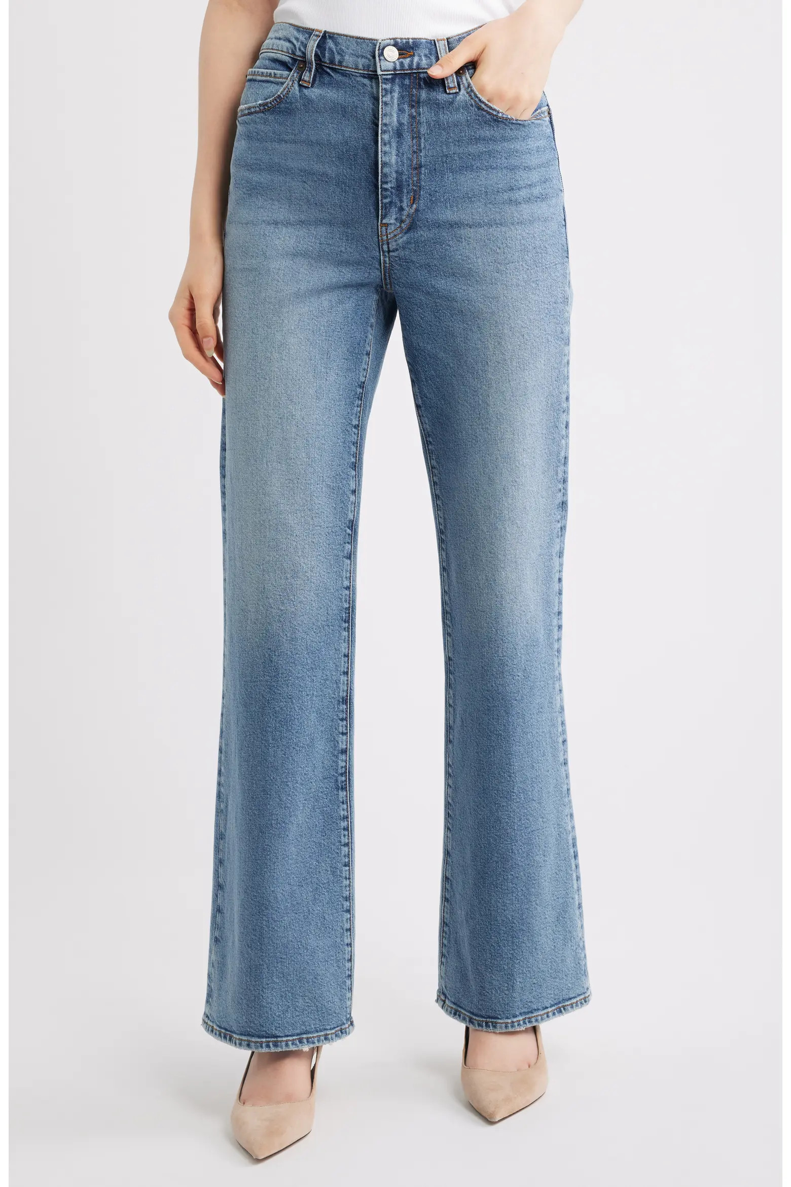 The Arrow High Waist Relaxed Bootcut Jeans (Women) | Nordstrom | Nordstrom