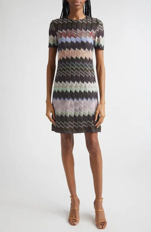 Missoni Metallic Raschel Knit Dress in Multicolor Black at Nordstrom, Size 12 Us | Nordstrom