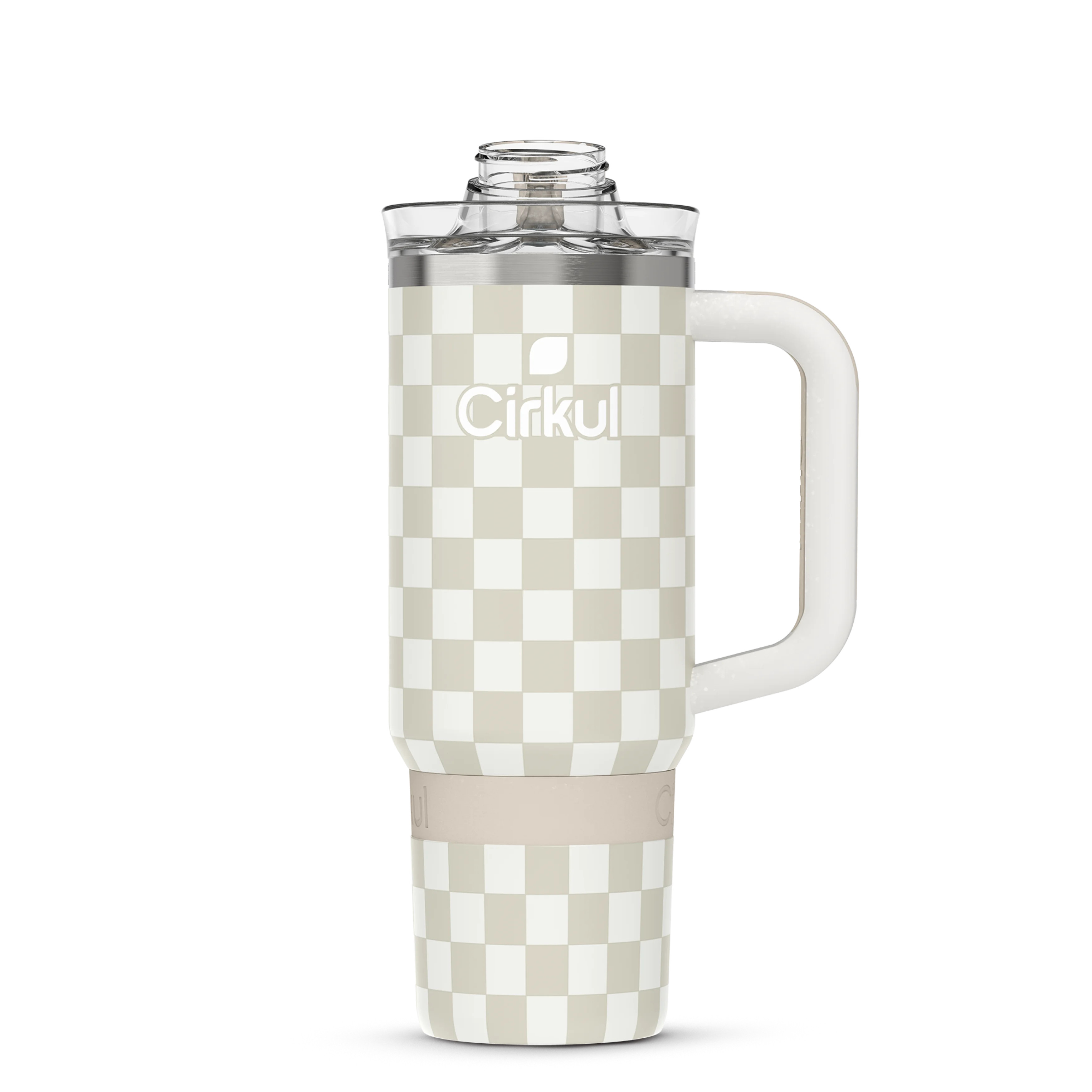 Cirkul 30oz Travel StrawSip Double-Wall Insulated Stainless Steel Tumbler with Handle, Taupe Tart... | Walmart (US)