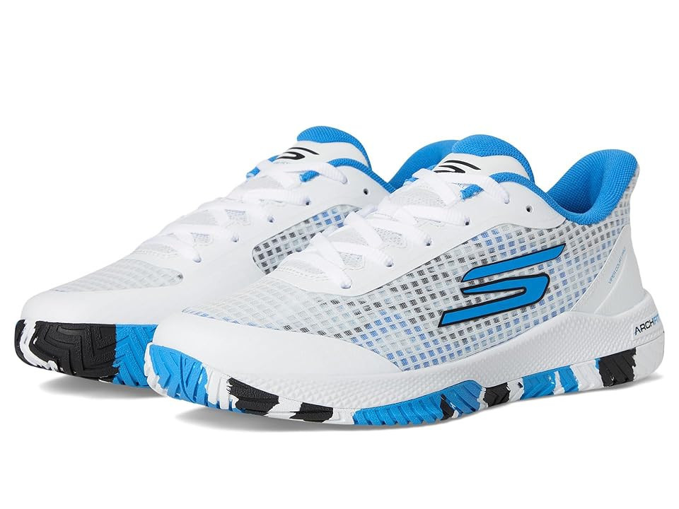 SKECHERS Go Train Arch Fit Viper Court Pro - Pickleball Women's Tennis Shoes White/Blue : 11 B - Medium, Synthetic/Textile | Zappos